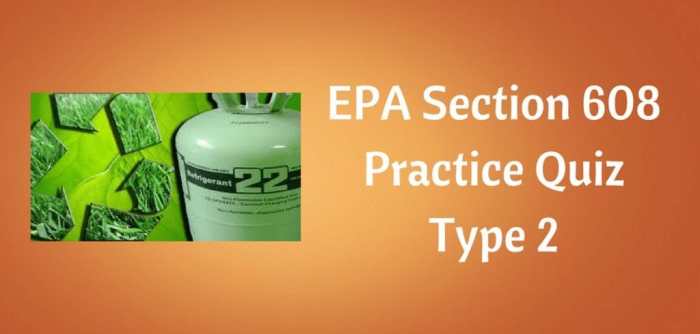 Epa type 1 practice test