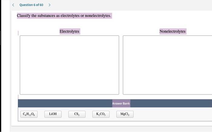 Electrolytes and nonelectrolytes lab answers