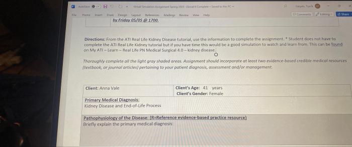 Ati real life kidney disease