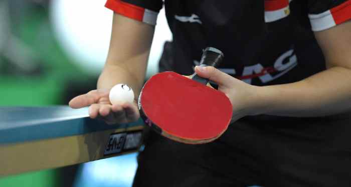 A ping pong ball rolls forward 6 meters