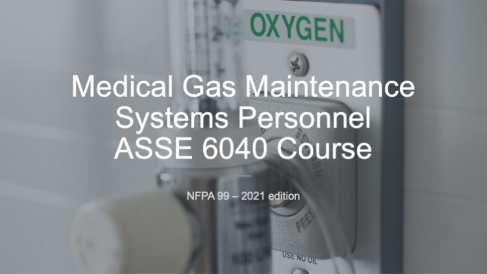 Nfpa 99 2021 medical gas practice test