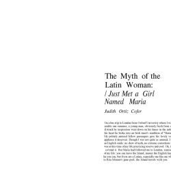 Cofer the myth of the latin woman